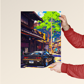 JDM Streets – Retro Drift Scene Poster